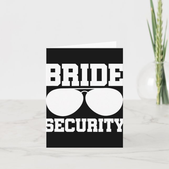 Bride Security Ring Bearer Wedding Party Kids Boys Card (Front)
