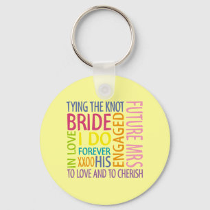 Bride Sentiments Wedding Key Ring