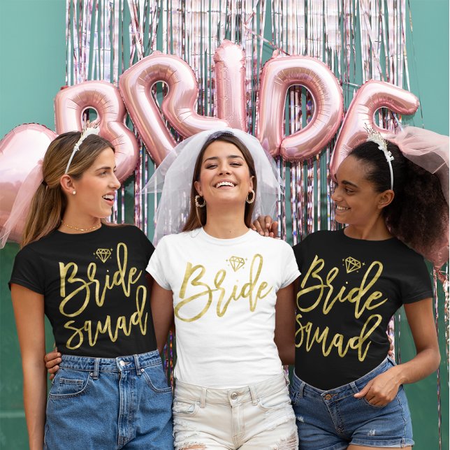 Bride Shirt With Faux Gold Diamond Graphics (Creator Uploaded)