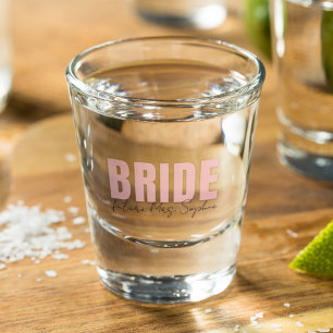 Bride Shot Glass   Personalised Future Mrs. Name 