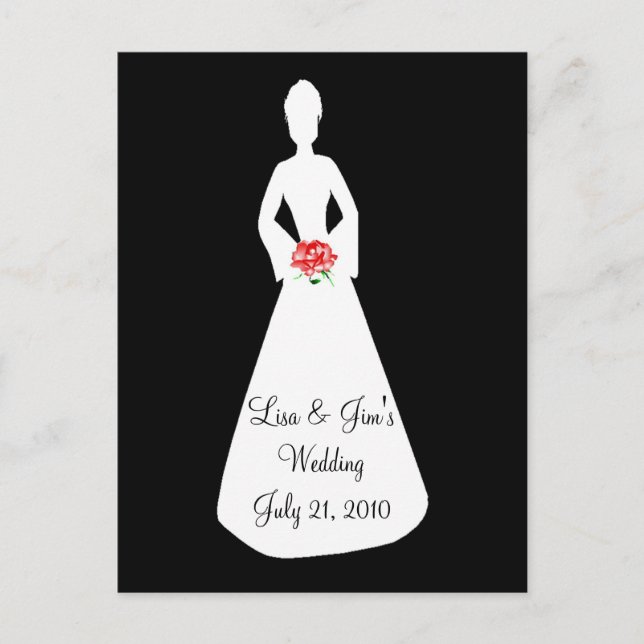 Bride Silhouette I Postcard (Front)