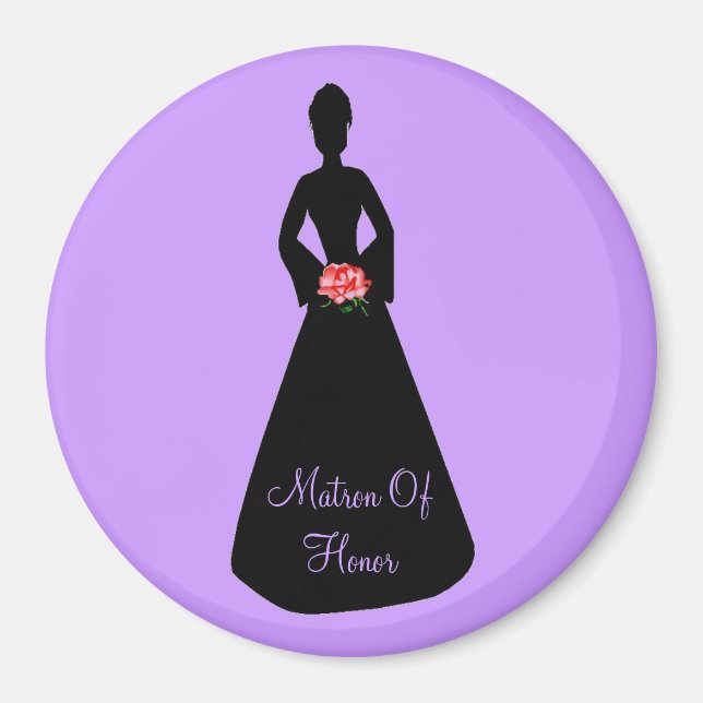Bride Silhouette Magnet (Front)
