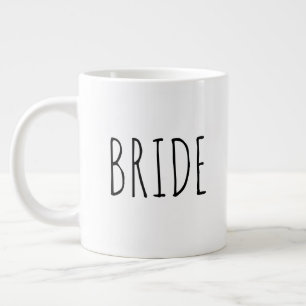 "Bride" Simple Modern Farmhouse Large Coffee Mug