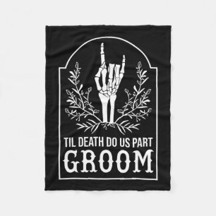 Bride Skeleton Hand Couples Matching Wedding Hallo Fleece Blanket