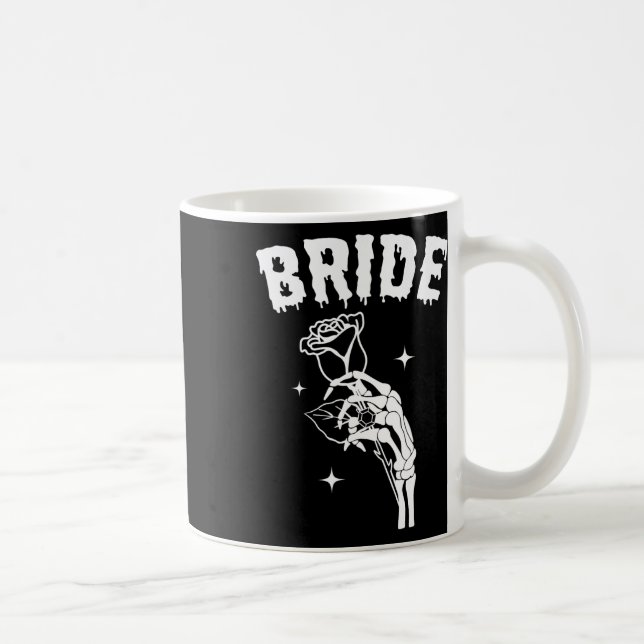 Bride Skeleton Hand Wedding Halloween Couples Matc Coffee Mug (Right)