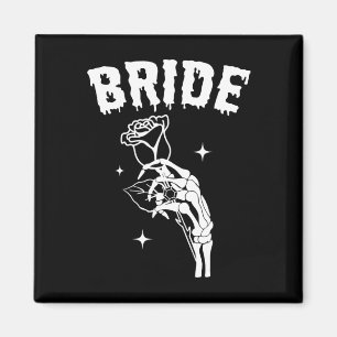 Bride Skeleton Hand Wedding Halloween Couples Matc Magnet