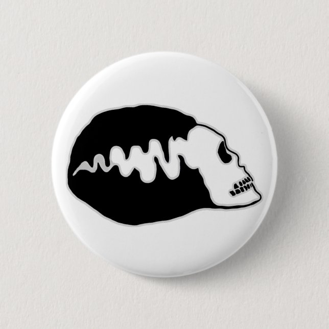Bride Skull 6 Cm Round Badge (Front)