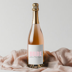 Bride Sparkling Wine Label   Personalised Future 