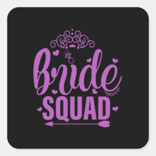 Bride Squad 1 Square Sticker
