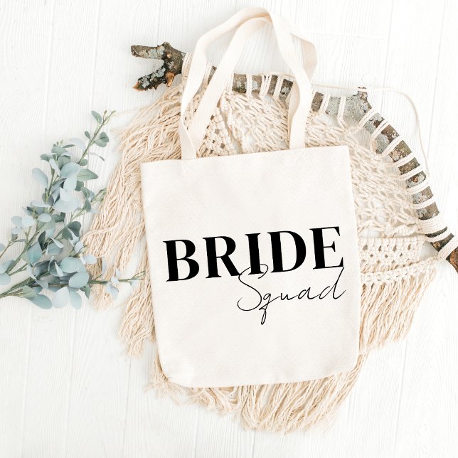 Bride Squad Bachelorette Bridesmaid Bridal Team Tote Bag (Creator Uploaded)