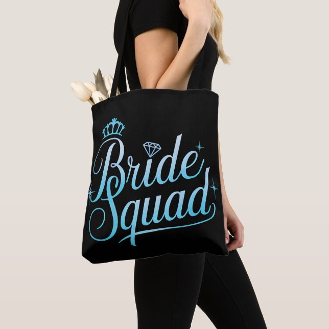 Bride Squad Bachelorette Bridesmaid Tote Bag (Close Up)
