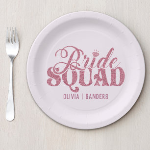 Bride Squad Bachelorette party Paper Plate