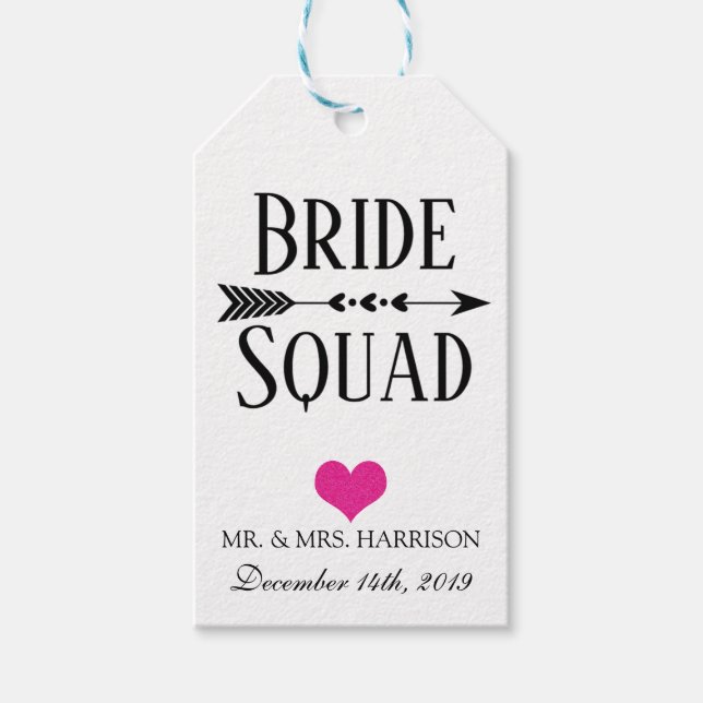 BRIDE SQUAD BRIDAL PARTY GIFT TAG (Front)