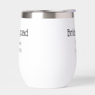 Bride squad bridesmaid add name bachelorette party