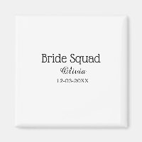 Bride squad bridesmaid add name bachelorette party
