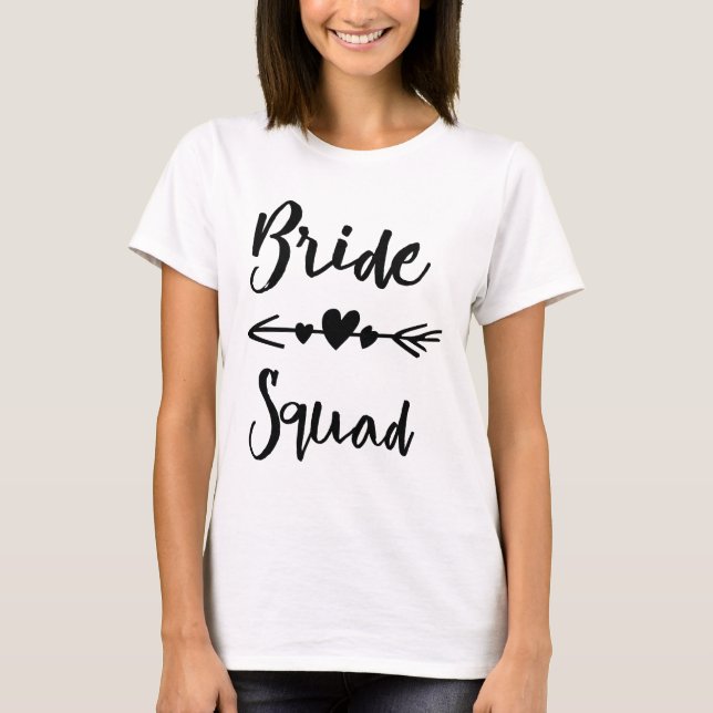 Bride Squad bridesmaids bridal party shirts (Front)