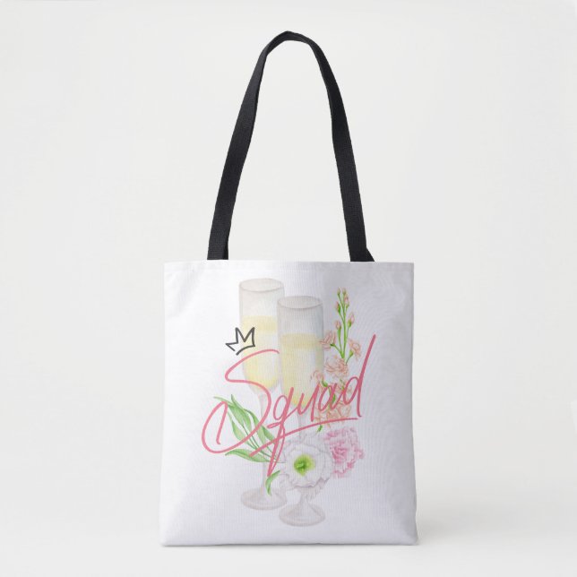 Bride Squad cus Tote Bag (Front)