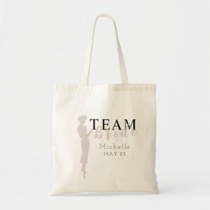 Bride Squad Editable Colour Bridal Party  Tote Bag