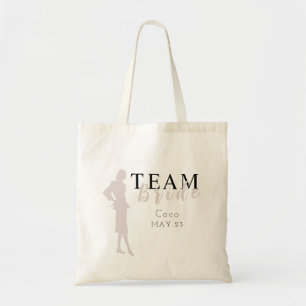 Bride Squad Editable Colour Bridal Party Tote Bag