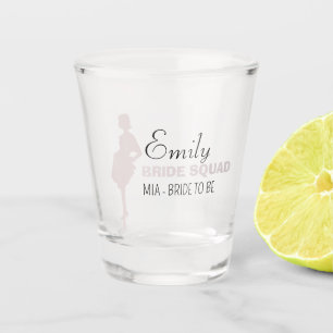 Bride Squad Hot Pink Bachelorette Bridesmaid Sh Shot Glass