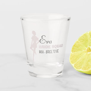 Bride Squad Hot Pink Bachelorette Bridesmaid Sh Shot Glass