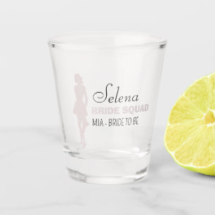 Bride Squad Hot Pink Bachelorette Bridesmaid Sh Shot Glass