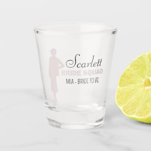 Bride Squad   Hot Pink Bachelorette Bridesmaid Shot Glass