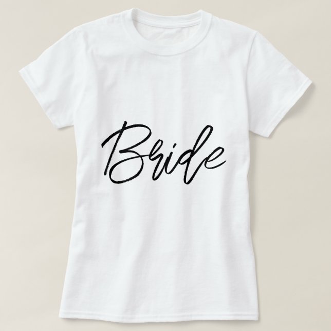 Bride Squad | Hot White Bachelorette Bride T-Shirt (Design Front)
