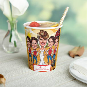 Bride Squad in Cowboy Boots Invitation Paper Cups