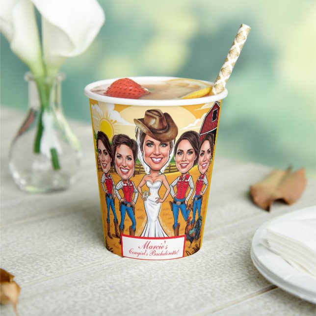 Bride Squad in Cowboy Boots Invitation Paper Cups (Insitu)