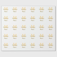 Bride squad monogram golden bridal shower simple