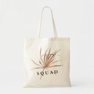 Bride Squad Pampas Dried Grass Tropical Natural Tote Bag