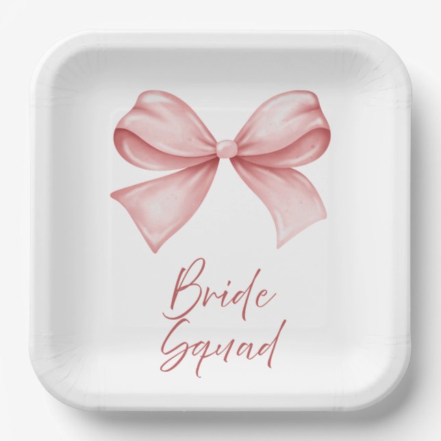 Bride Squad Paper Plate (Front)