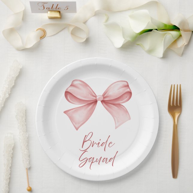 Bride Squad Paper Plate (Wedding)