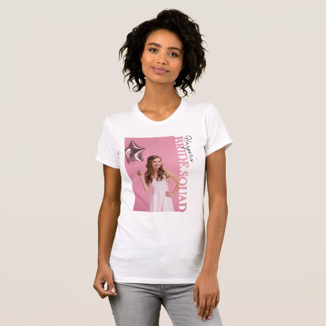 Bride Squad Photo T-Shirt | Personalised Hen Party (Front Full)