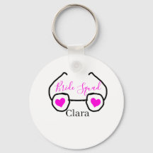 Bride squad pink black googles heart bridesmaid 