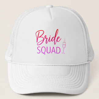 Bride Squad Pink Gradient Trucker Hat