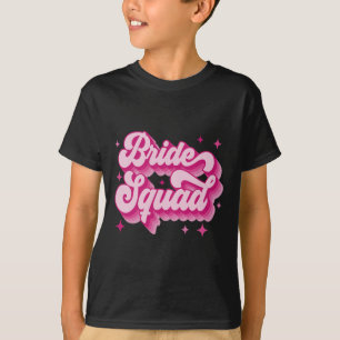 Bride Squad Retro Wedding Bridal Party Bachelorett T-Shirt