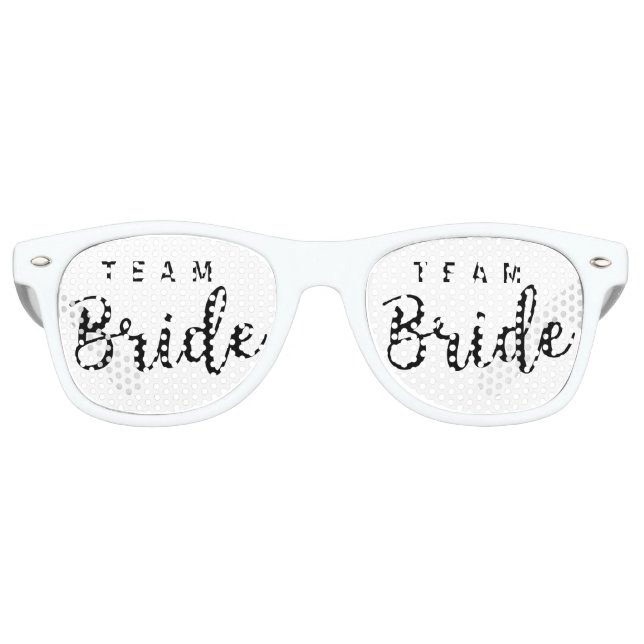 Bride Squad, Team Bride, Chic Modern Wedding Party Retro Sunglasses (Front)