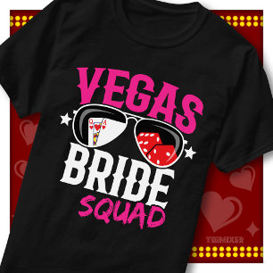 Bride Squad Vegas Bachelorette Casino Sunglasses T-Shirt
