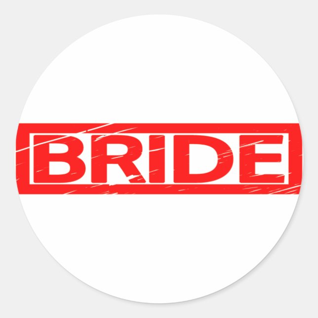 Bride Stamp Classic Round Sticker (Front)