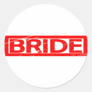 Bride Stamp Classic Round Sticker