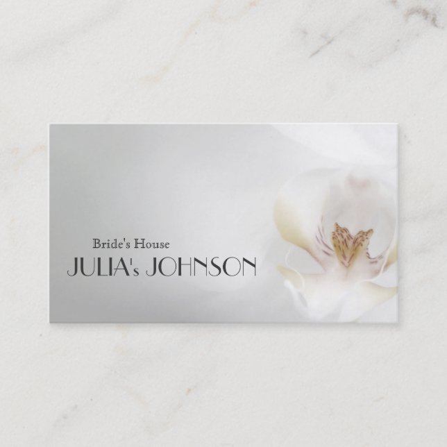 Bride Stylist Florist Wedding Dress Salon Business Card (Front)