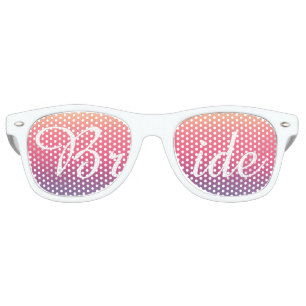 Bride Sunset Watercolor Ombre Purple Beach Retro Sunglasses