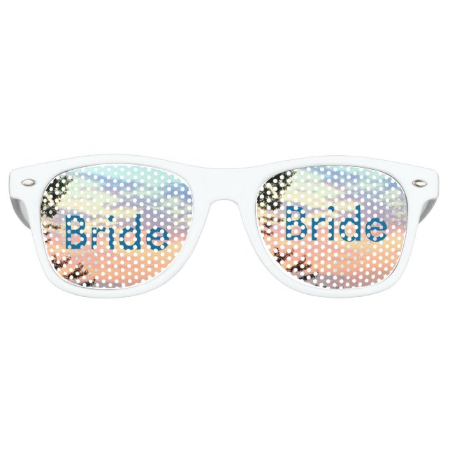 Bride Sunset Watercolor Ombre Retro Shades (Front)