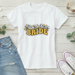 Bride T-Shirt with Daisy Flowers / Bridal Shower
