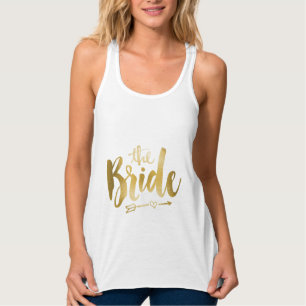 Bride Tank Top - Faux Gold Foil
