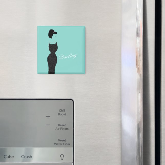BRIDE Teal Blue Little Black Dress Shower Party Magnet (In Situ (Fridge))