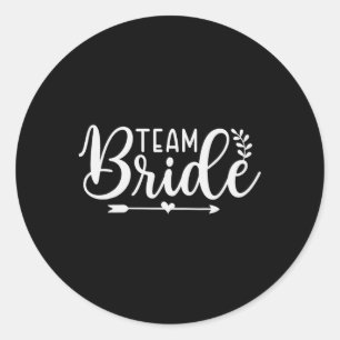 Bride Team Bachelorette Party Bridesmaid Crew Brid Classic Round Sticker