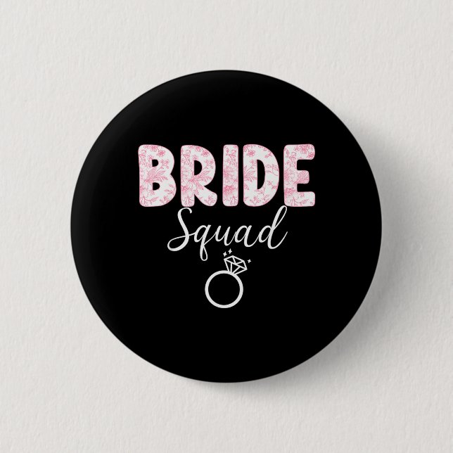Bride Team Bachelorette Party Coquette Bow 6 Cm Round Badge (Front)